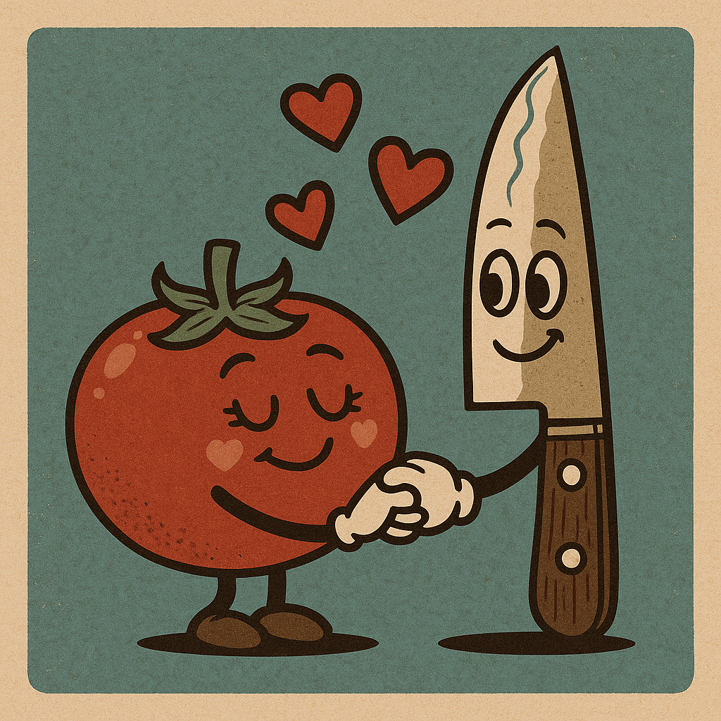 TomateundMesser Tomate und Messer